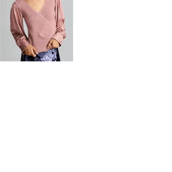 Anthropologie Twofer Faux-Wrap Sweater NEW with Tags! - Picture 2 of 6